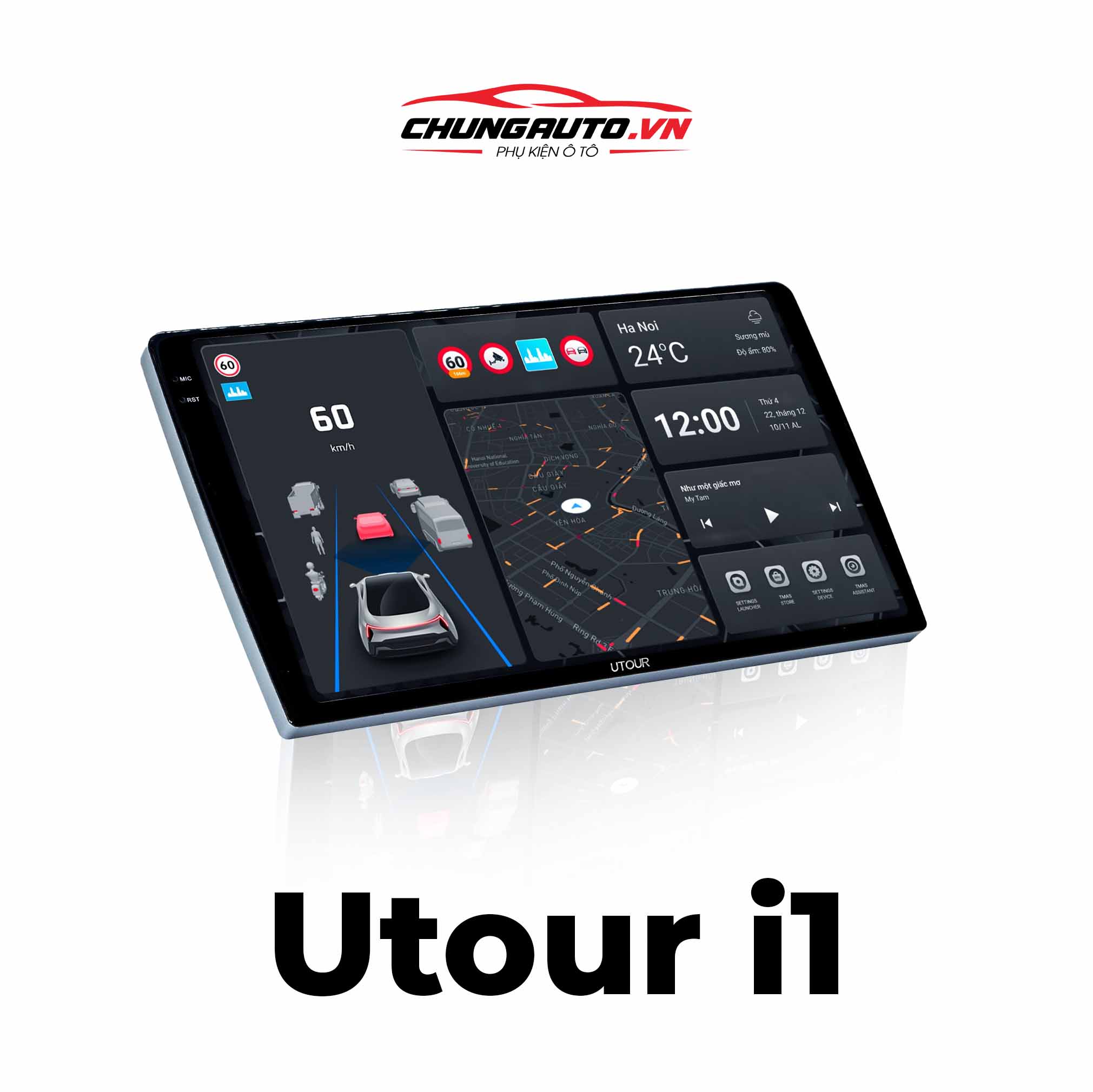 Màn hình Android 9 inch liền camera 360  Ram 4GB UTOUR i1 Lite