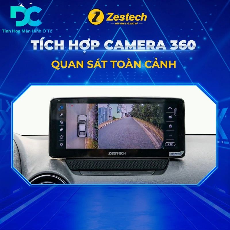 Địa chỉ cung cấp màn hình Zestech Mazda 2 có camera 360