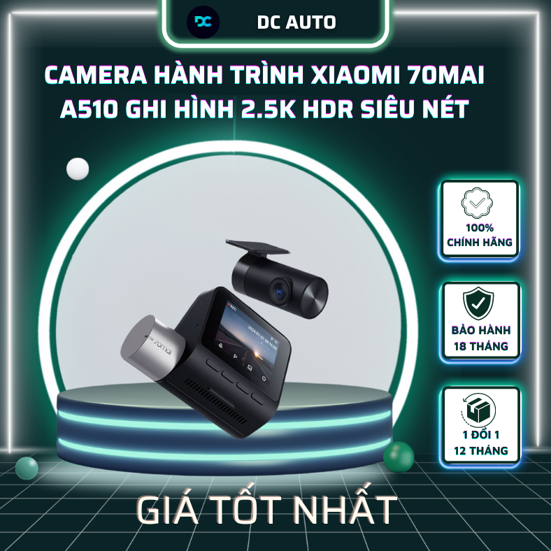 Camera Hành Trình 70Mai A510 | Ghi hình 2.5K | Giá tốt nhất