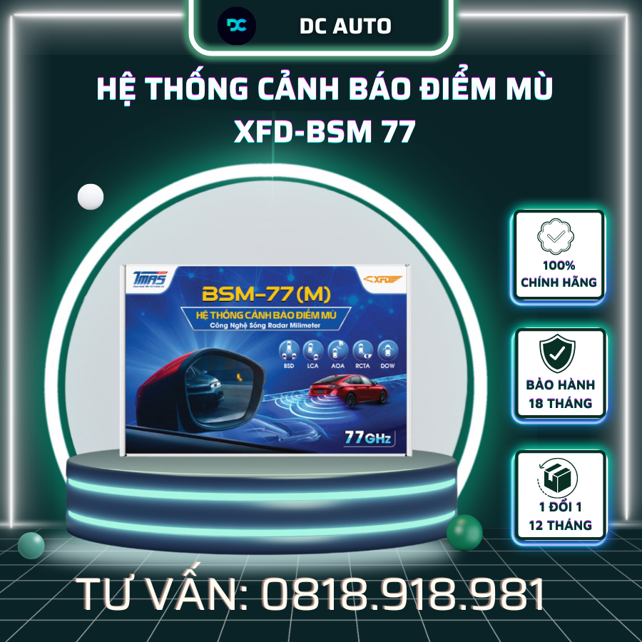 Hệ thống cảnh báo điểm mù XFD-BSM 77 hỗ trợ lái xe an toàn