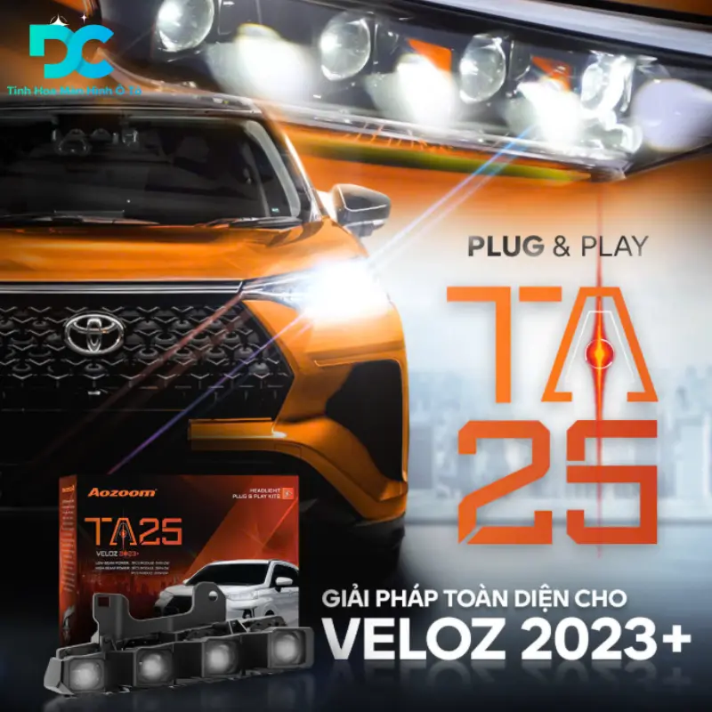 Đèn bi led TA25 dành riêng cho TOYOTA VELOZ 2023+