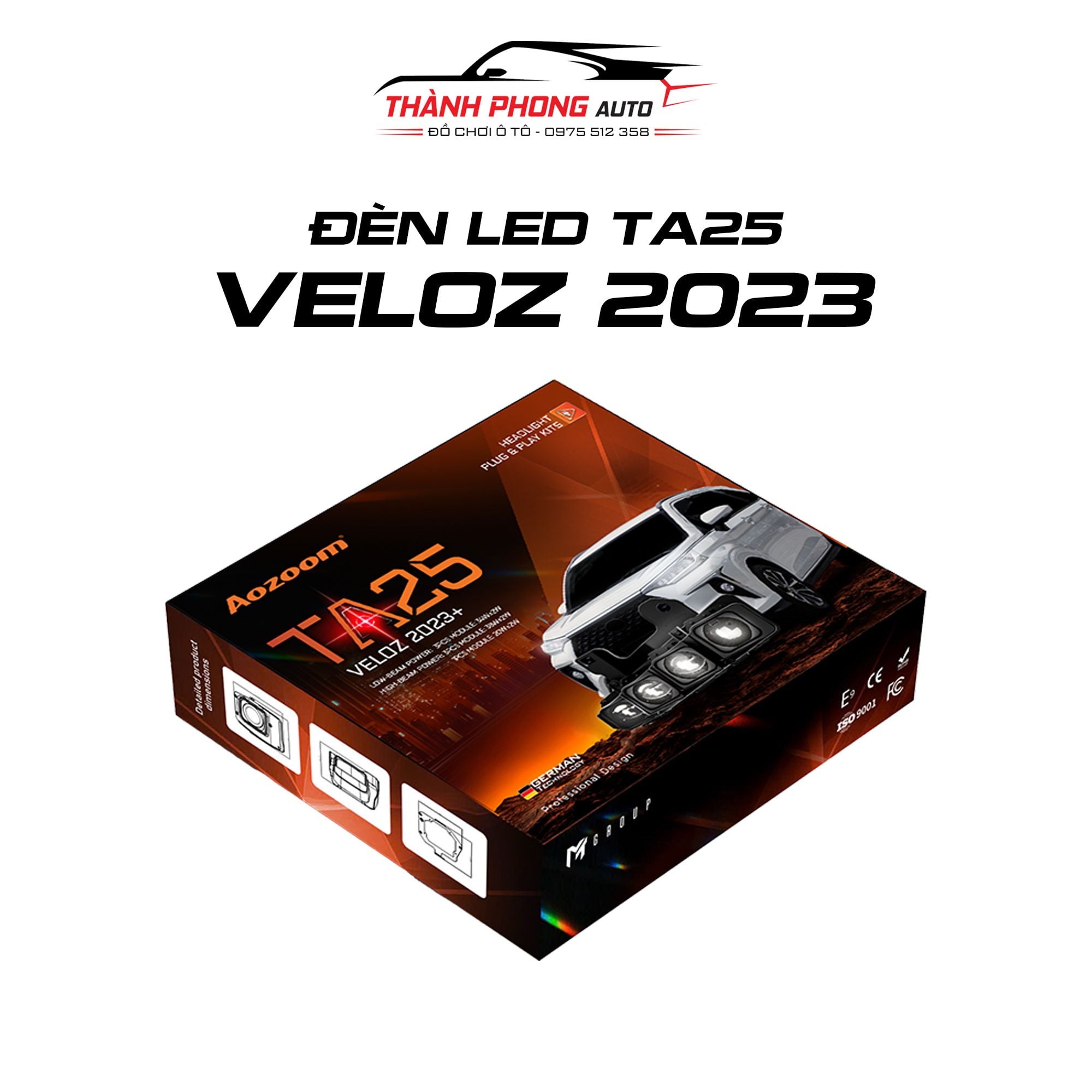 Đèn bi led TA25  dành riêng cho TOYOTA VELOZ 2023+