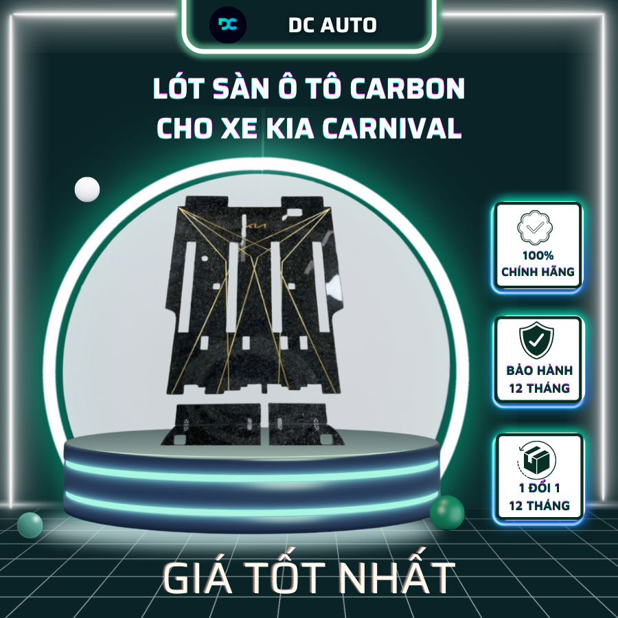 Lót sàn ô tô Carbon cho xe Kia Carnival