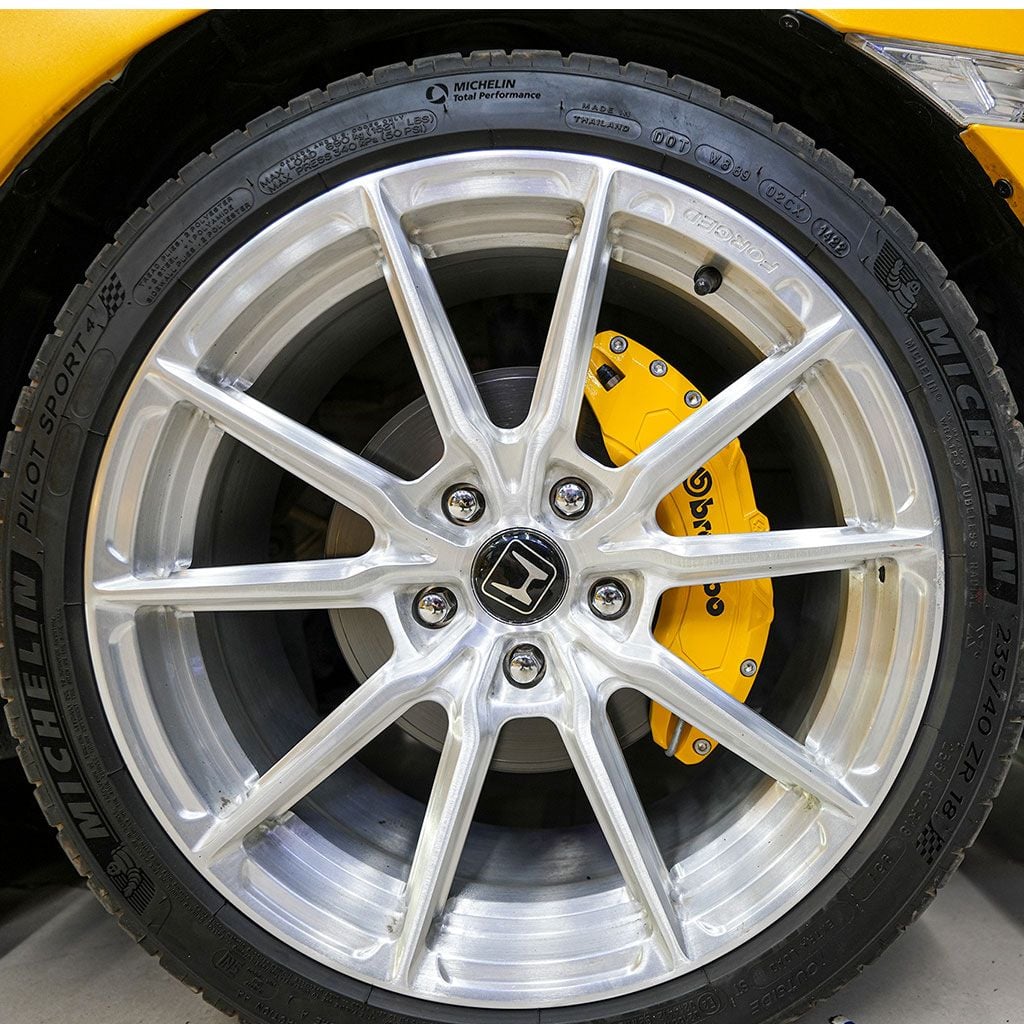 Ốp má phanh Brembo HONDA CRV, CIVIC, HRV hợp kim nhôm, sơn tĩnh điện chống gỉ