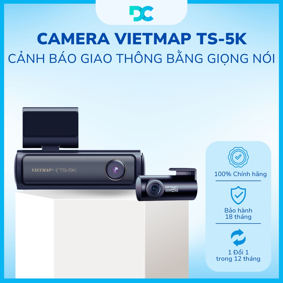 Camera Hành Trình VIETMAP TS-5K - Cảnh Báo Giao Thông Bằng Giọng Nói 2025