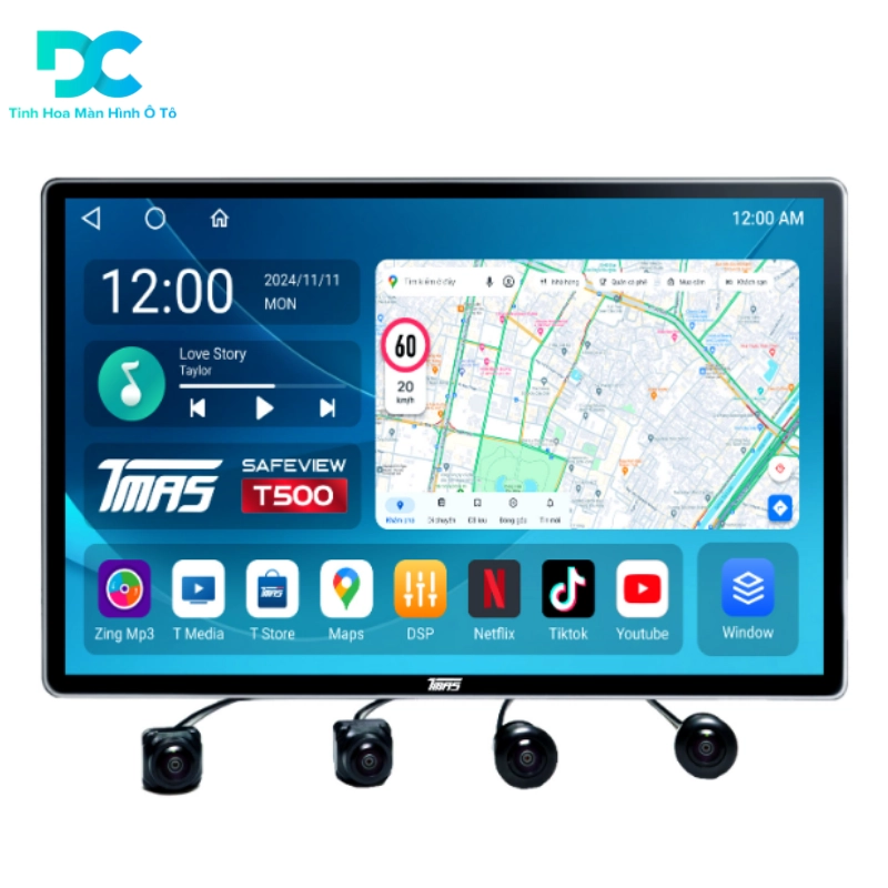 Tính năng thông minh TMAS T500 PRO hỗ trợ lái xe an toàn và tiện ích