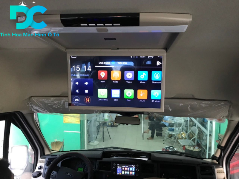 Quy trình lắp đặt màn hình ô tô cho xe khách 45 chỗ tại OTO DC
