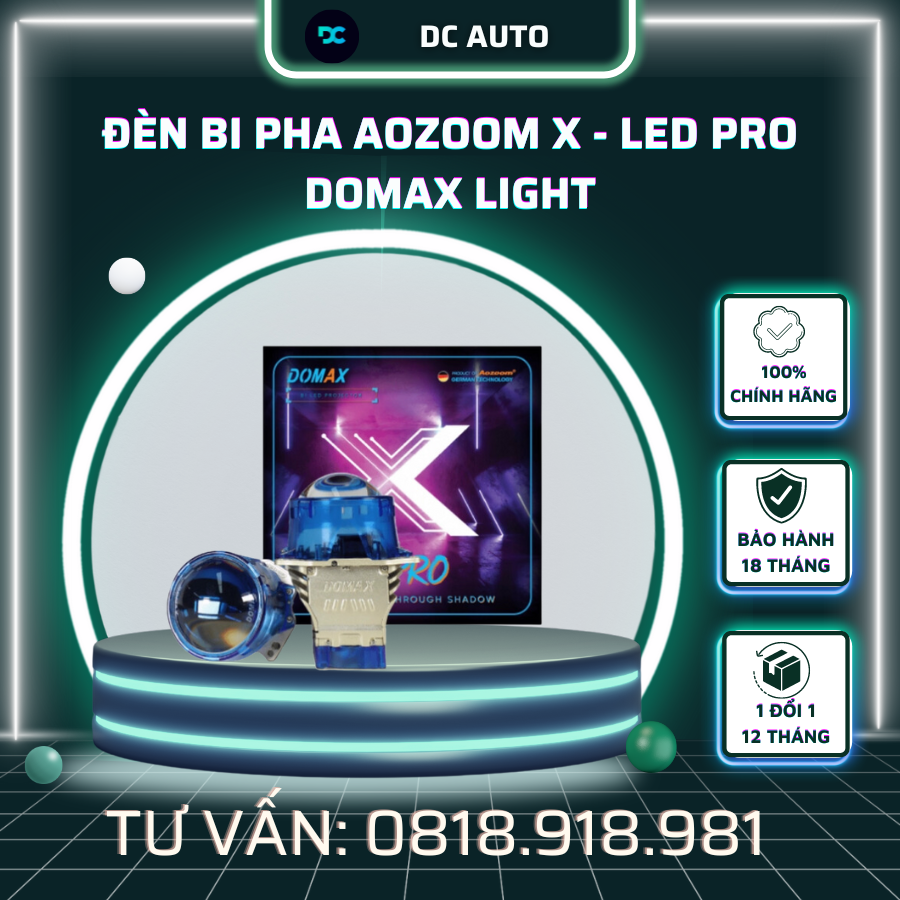 Đèn Bi Pha Aozoom X - Led Pro Domax Light