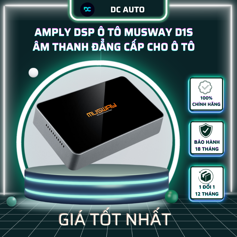 Amply DSP Ô Tô Musway D1S | Âm Thanh Đẳng Cấp Cho Ô Tô