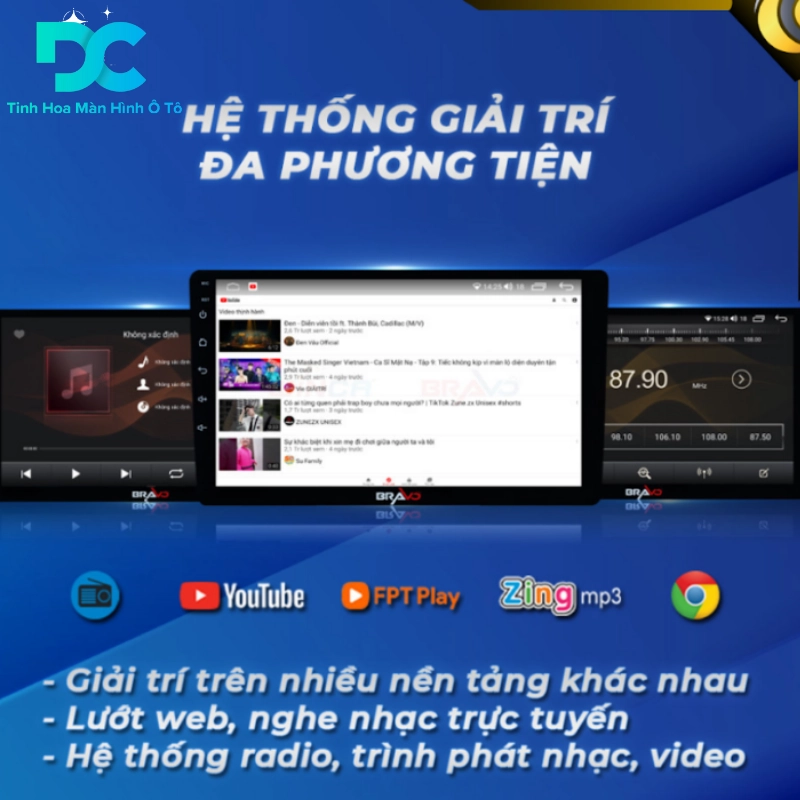 Màn hình Winca Bravo B10 Lite có hệ thống giải trí đa phương tiện