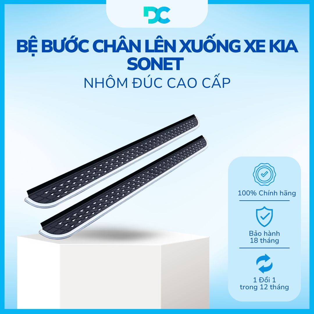 Bệ Bước Chân Lên Xuống Xe KIA SONET Nhôm Đúc Cao Cấp