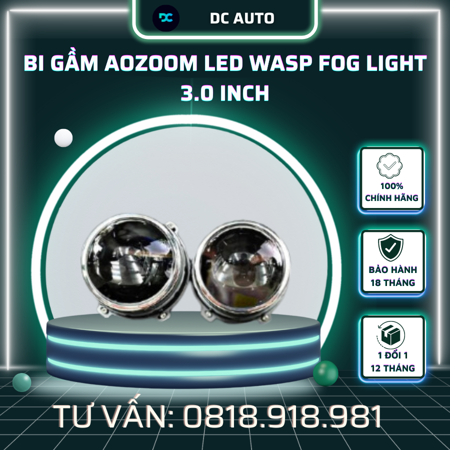 Đèn Bi Gầm Led Aozoom Wasp Fog Light
