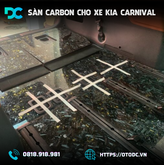 Sàn Carbon Kia Carnival Lá Vàng: Bảo Vệ Hoàn Hảo Với 5 Lớp Chất Lượng Cao