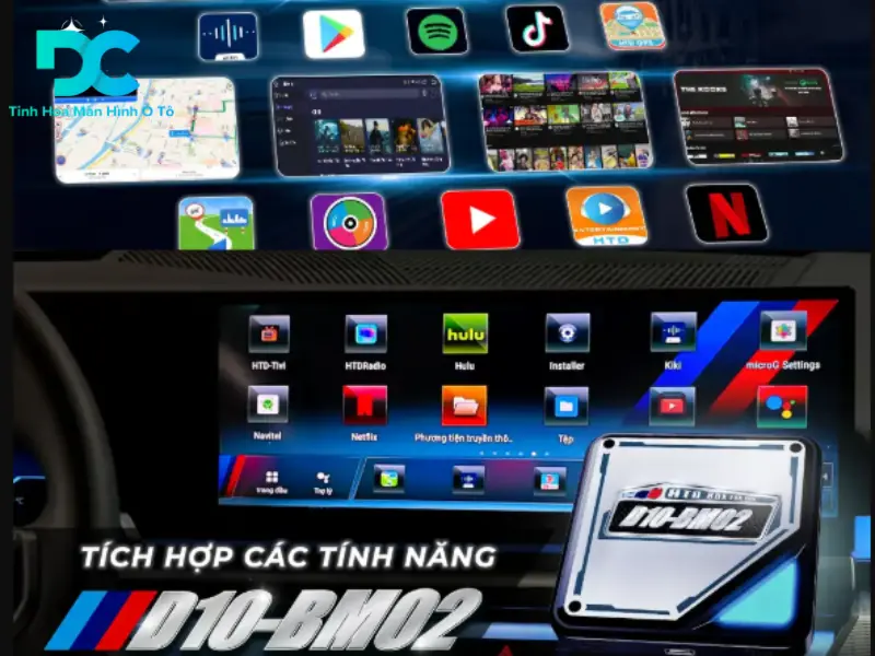Android box HTD cho ô tô D10 PRO 