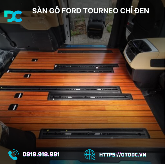 Sàn Gỗ Peugeot Traveller Chỉ Đen - Nâng Tầm Đẳng Cấp